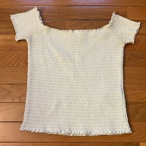 Hollister Smocked Off the Shoulder Top